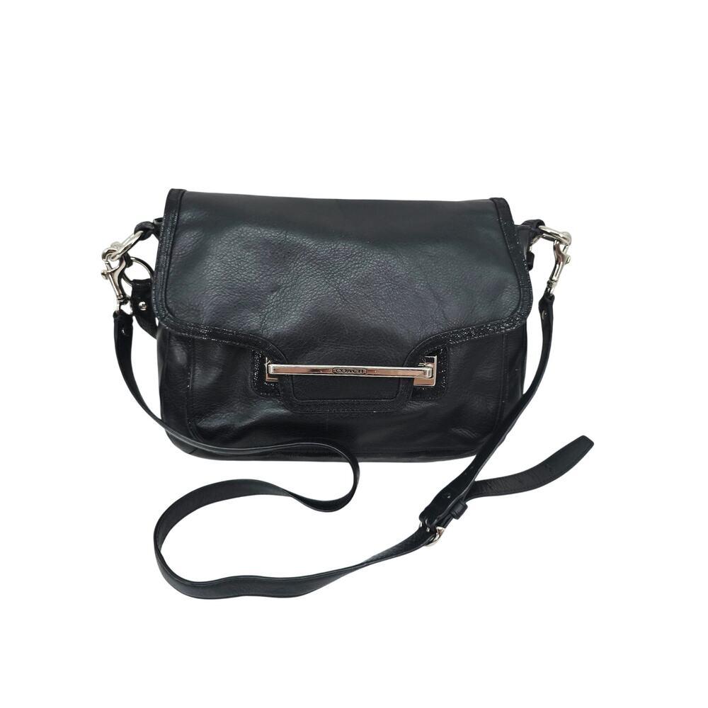 Coach Taylor Leather Shoulder Bag Purse Black